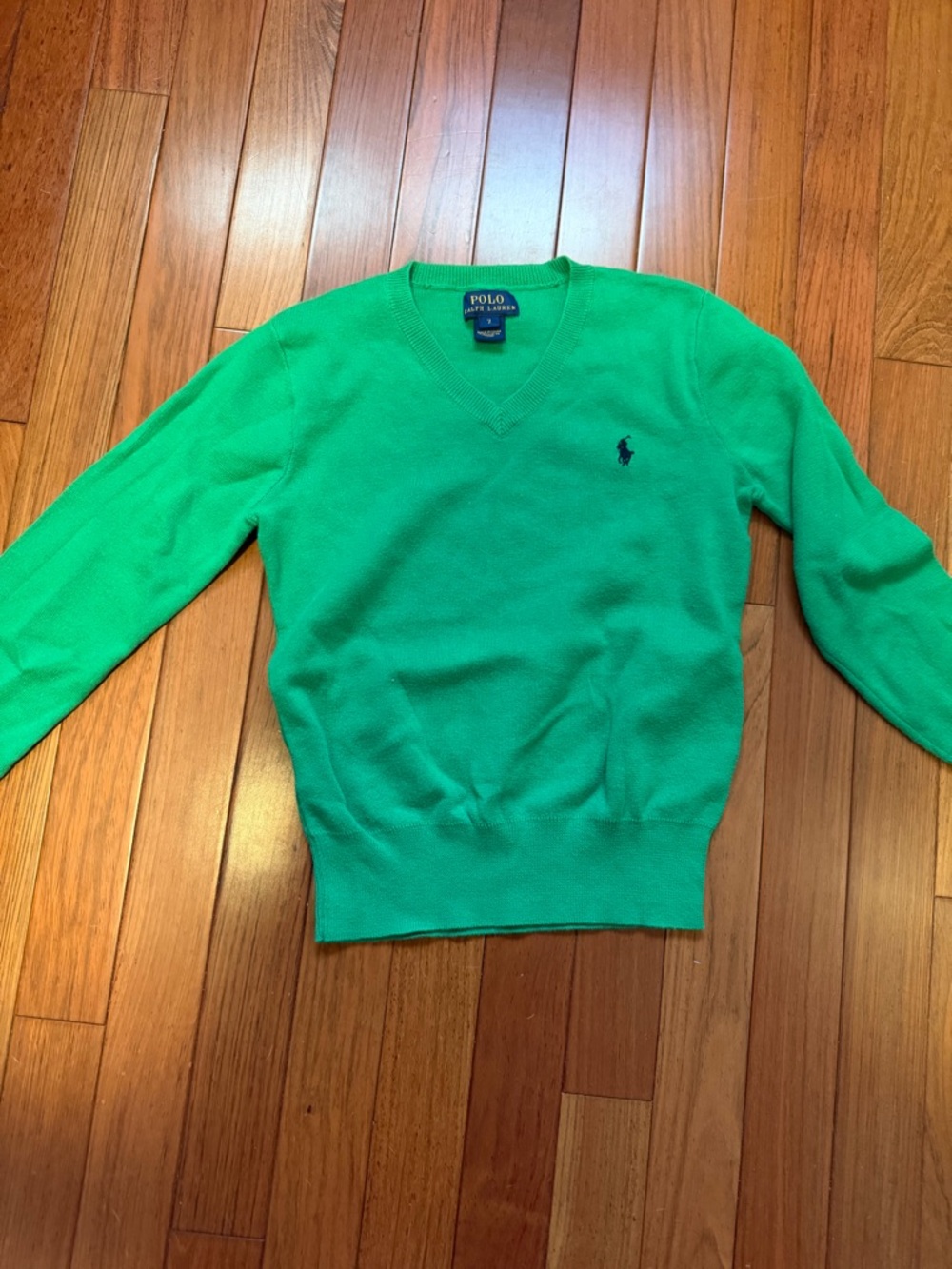 Polo by Ralph Lauren Bright Green V-Neck Sweater